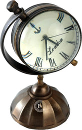 Vintage Brass Table Decorative Clock Decor Anitque